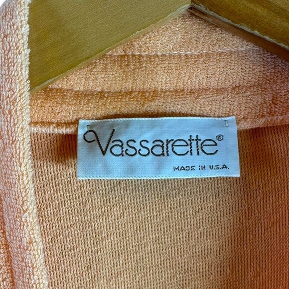 NOS Vintage 70's/80's Vassarette Peach Terry Wrap Robe Medium - Picture 5 of 9